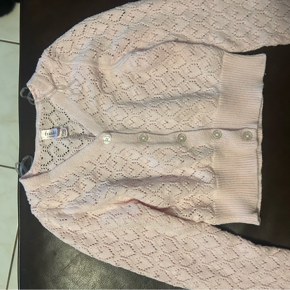 Elegant Pink Knit Cardigan for Kids
